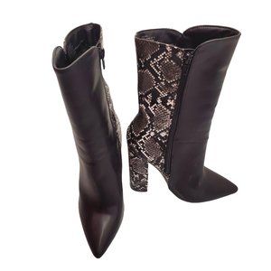 Just Fab Snake-Embossed Salara Boot